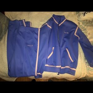 Light Purple Bluish Adidas Track suit